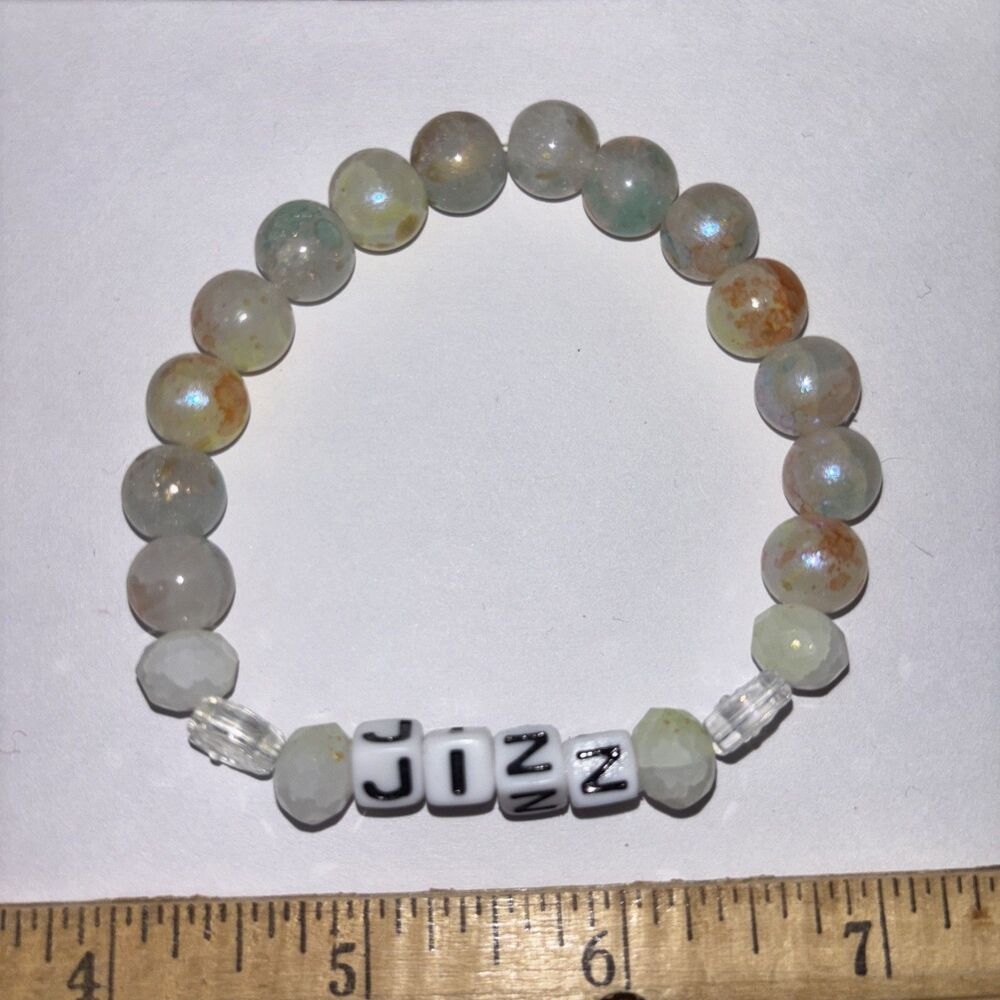 Multicolor “J*zz” Bracelet Adult Humor Beaded Handmade Naughty Accessories